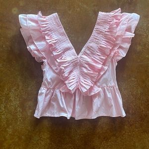 entro | Tops | Entro Pink Ruffle Top | Poshmark